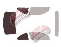 Gabarit vitrage - kit 3/4 arrière - Bmw Serie 1 (1) Coupe 2 portes (2007 - 2015)