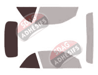 Gabarit vitrage - kit 3/4 arrière - Bmw Serie 1 (1) Cabriolet 2 portes (2008 - 2015) Gabarit vitrage - kit 3/4 arrière - Bmw Serie 1 (1) Cabriolet 2 portes (2008 - 2015)