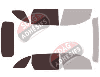 Gabarit vitrage - kit 3/4 arrière - Suzuki Grand Vitara (3) XL7 5 portes (2006 - 2018)