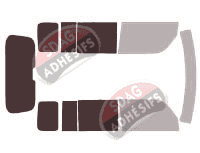 Gabarit vitrage - kit 3/4 arrière - Scion xB 5 portes (2003 - 2007)