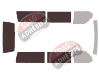 Gabarit vitrage - kit 3/4 arrière - Volkswagen Transporter T4 (4) Long 4 portes (1990 - 2003)