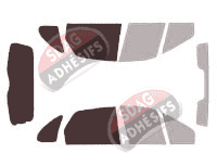 Gabarit vitrage - kit 3/4 arrière - Renault Scenic (1) RX4 5 portes (1996 - 2003) Gabarit vitrage - kit 3/4 arrière - Renault Scenic (1) RX4 5 portes (1996 - 2003)