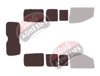 Gabarit vitrage - kit 3/4 arrière - Fiat Scudo (2) Court 5 portes (2007 - 2017)