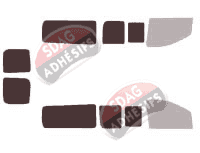 Gabarit vitrage - kit 3/4 arrière - Fiat Scudo (2) Long 5 portes (2007 - 2017) Gabarit vitrage - kit 3/4 arrière - Fiat Scudo (2) Long 5 portes (2007 - 2017)