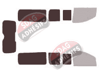 Gabarit vitrage - kit 3/4 arrière - Fiat Scudo (2) Long 5 portes (2007 - 2017)