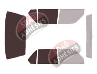 Gabarit vitrage - kit 3/4 arrière - Bmw Serie 7 / i7 (1) Berline 4 portes (1977 - 1987)