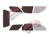 Gabarit vitrage - kit 3/4 arrière - Citroën ZX (1) Break 5 portes (1993 - 1998)