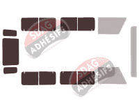 Gabarit vitrage - kit 3/4 arrière - Land Rover Defender (1) Pick-up 3 portes (1983 - 2017)