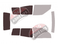 Gabarit vitrage - kit 3/4 arrière - Nissan Terrano (2) 3 portes (1993 - 2006)