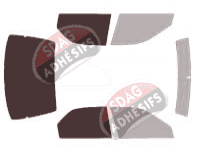 Gabarit vitrage - kit 3/4 arrière - Honda Civic (5) Berline 4 portes (1992 - 1995) Gabarit vitrage - kit 3/4 arrière - Honda Civic (5) Berline 4 portes (1992 - 1995)