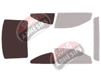 Gabarit vitrage - kit 3/4 arrière - Pontiac GTO Coupé 3 portes (2004 - 2007)