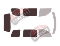 Gabarit vitrage - kit 3/4 arrière - Pontiac Trans Sport (1) Court 5 portes (1990 - 1998)