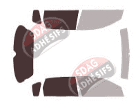 Gabarit vitrage - kit 3/4 arrière - Honda Civic (7) 5 portes (2001 - 2006) Gabarit vitrage - kit 3/4 arrière - Honda Civic (7) 5 portes (2001 - 2006)