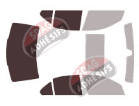 Gabarit vitrage - kit 3/4 arrière - Mercedes-Benz Classe C (3) Berline 4 portes (2008 - 2014)
