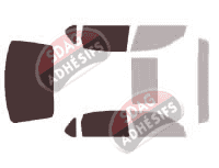Gabarit vitrage - kit 3/4 arrière - Chevrolet Impala (8) Berline 4 portes (1999 - 2005)