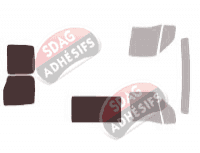 Gabarit vitrage - kit 3/4 arrière - Opel Movano (1) Utilitaire 5 portes (1997 - 2009)