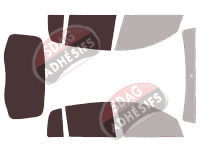 Gabarit vitrage - kit 3/4 arrière - Renault Sandero (1) 5 portes (2008 - 2013)
