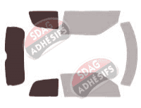 Gabarit vitrage - kit 3/4 arrière - Suzuki Swift (4) 3 portes (2004 - 2010) Gabarit vitrage - kit 3/4 arrière - Suzuki Swift (4) 3 portes (2004 - 2010)