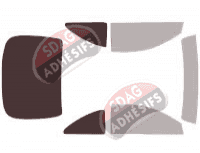 Gabarit vitrage - kit 3/4 arrière - Toyota Celica (6) 3 portes (1993 - 1999)