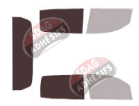 Gabarit vitrage - kit 3/4 arrière - Toyota Tundra (2) Crew Max Pick-up 4 portes (2007 - 2021)