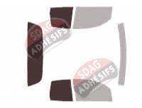 Gabarit vitrage - kit 3/4 arrière - Toyota Tundra (2) Double Cab Pick-up 4 portes (2007 - 2021)