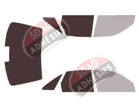Gabarit vitrage - kit 3/4 arrière - Audi 100 (4) Berline 4 portes (1995 - 1997)