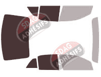 Gabarit vitrage - kit 3/4 arrière - Cadillac STS Berline 4 portes (2004 - 2011)