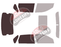 Gabarit vitrage - kit 3/4 arrière - Chevrolet Malibu (6) Maxx Break 5 portes (2004 - 2010)