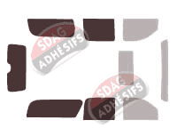 Gabarit vitrage - kit 3/4 arrière - Chevrolet Suburban (11) 5 portes (2007 - 2014)