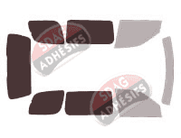 Gabarit vitrage - kit 3/4 arrière - Chevrolet Uplander 5 portes (2005 - 2010)