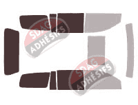 Gabarit vitrage - kit 3/4 arrière - Chrysler Aspen 5 portes (2006 - 2009)