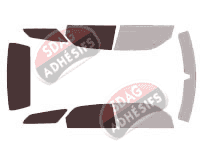 Gabarit vitrage - kit 3/4 arrière - Dodge Magnum Break 5 portes (2005 - 2009)