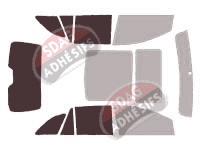 Gabarit vitrage - kit 3/4 arrière - Ford Edge (1) 5 portes (2005 - 2013)