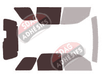 Gabarit vitrage - kit 3/4 arrière - Ford Escape (1) 5 portes (1998 - 2006)
