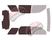 Gabarit vitrage - kit 3/4 arrière - Ford Escape (2) 5 portes (2007 - 2012)