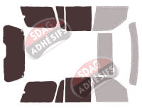 Gabarit vitrage - kit 3/4 arrière - Ford Expedition (3) Court 5 portes (2007 - 2017)