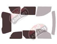 Gabarit vitrage - kit 3/4 arrière - Ford Windstar 4 portes (1998 - 2003)