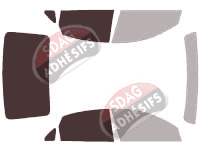 Gabarit vitrage - kit 3/4 arrière - Hyundai Elantra (4) Berline 4 portes (2007 - 2011)
