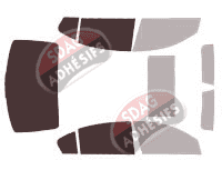 Gabarit vitrage - kit 3/4 arrière - Hyundai Genesis (1) Berline 4 portes (2008 - 2014)