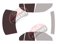 Gabarit vitrage - kit 3/4 arrière - Infiniti G (1) 20 Berline 4 portes (1991 - 1996)