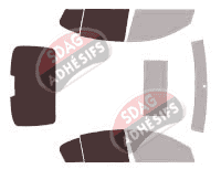 Gabarit vitrage - kit 3/4 arrière - Infiniti G (4) 35-37 Berline 4 portes (2007 - 2015)