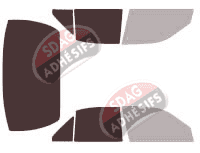 Gabarit vitrage - kit 3/4 arrière - Infiniti Q45 (2) Berline 4 portes (1997 - 2001)