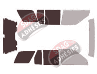 Gabarit vitrage - kit 3/4 arrière - Infiniti QX (2) 4 5 portes (1997 - 2001) Gabarit vitrage - kit 3/4 arrière - Infiniti QX (2) 4 5 portes (1997 - 2001)