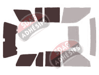 Gabarit vitrage - kit 3/4 arrière - Infiniti QX (3) 4 5 portes (2001 - 2003)