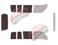 Gabarit vitrage - kit 3/4 arrière - Chevrolet Tracker 5 portes (1989 - 1998)