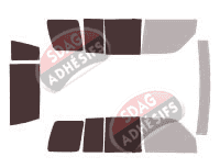 Gabarit vitrage - kit 3/4 arrière - Isuzu Trooper 5 portes (1991 - 2005)