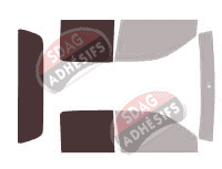 Gabarit vitrage - kit 3/4 arrière - Isuzu i-Series Crew Cab 4 portes (2006 - 2008)