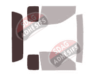 Gabarit vitrage - kit 3/4 arrière - Isuzu i-Series Extended Cab 2 portes (2006 - 2008)