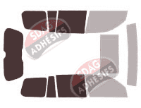 Gabarit vitrage - kit 3/4 arrière - Lexus LX (3) 5 portes (2008 - 2018) Gabarit vitrage - kit 3/4 arrière - Lexus LX (3) 5 portes (2008 - 2018)