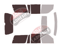 Gabarit vitrage - kit 3/4 arrière - Lincoln Navigator (1) 5 portes (1997 - 2002)